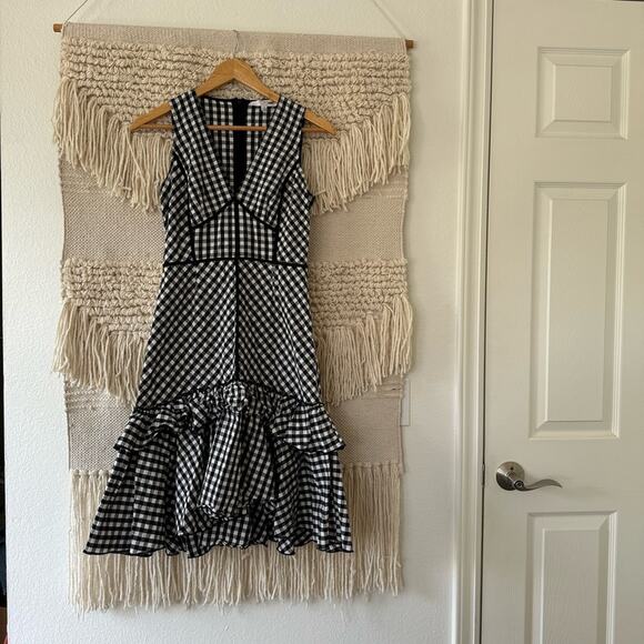 TOME Dresses & Skirts - TOME Gingham Ruffle Hem Dress